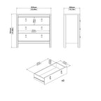 Maria Chest 3 Drawers in Cashmere