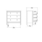 Maria Chest 3 Drawers in Cashmere