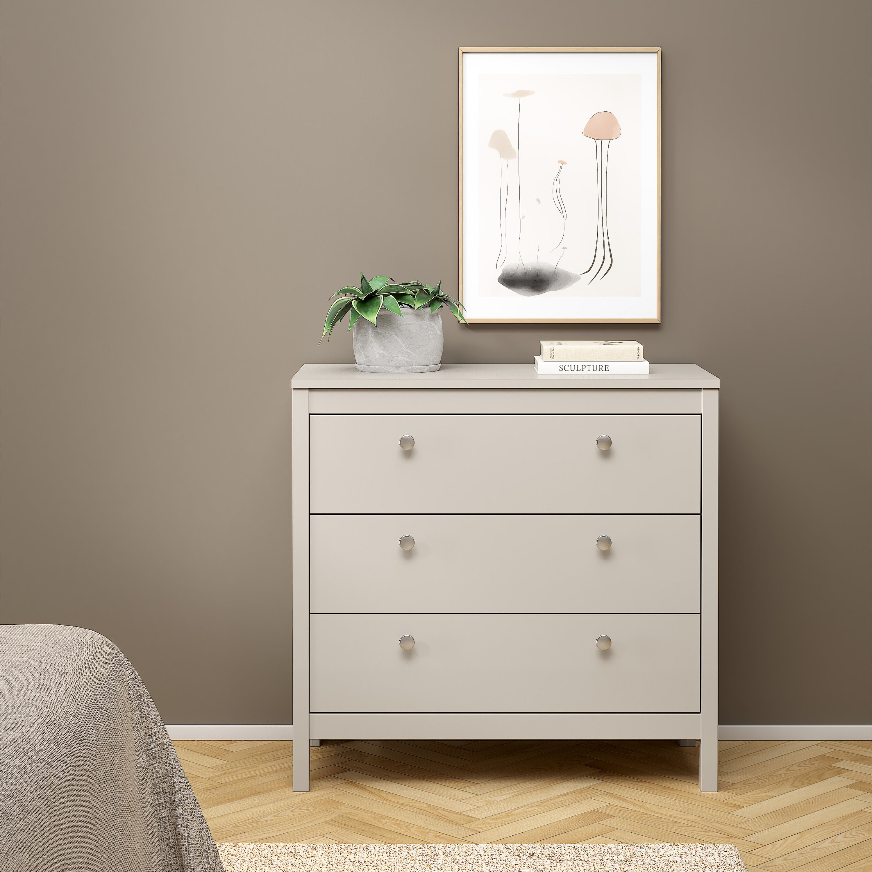 Maria Chest 3 Drawers in Cashmere