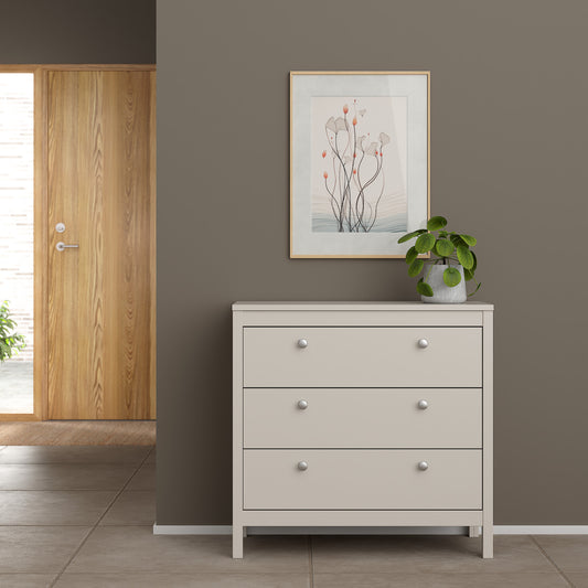 Maria Chest 3 Drawers in Cashmere