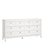 Maria Double Dresser 4+4 Drawers in White