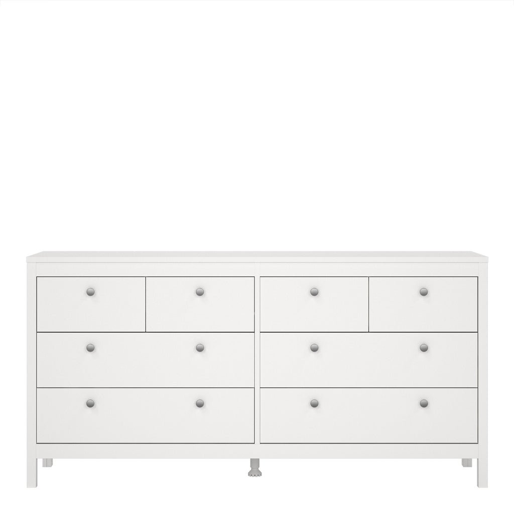 Maria Double Dresser 4+4 Drawers in White
