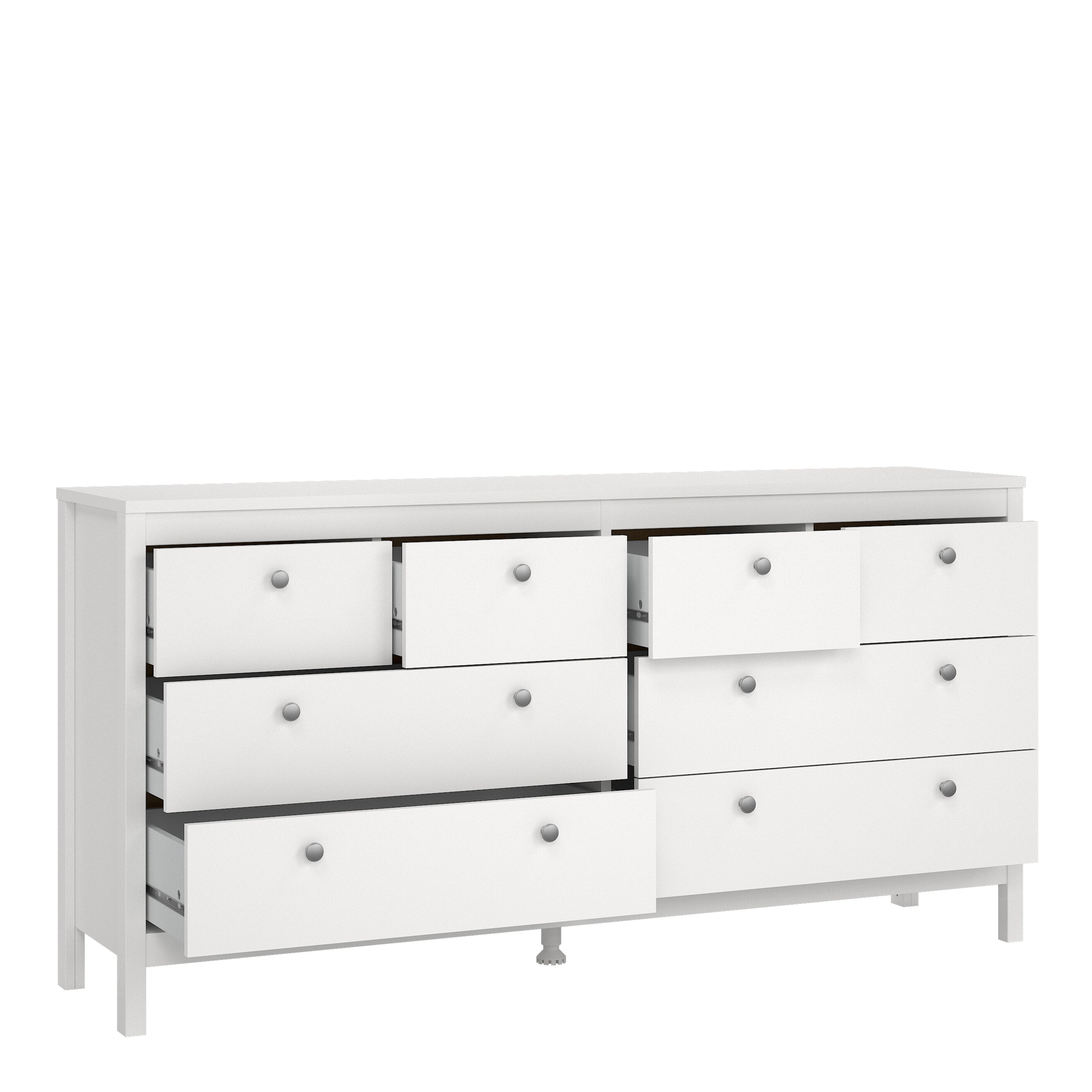 Maria Double Dresser 4+4 Drawers in White
