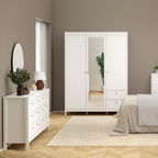 Maria Double Dresser 4+4 Drawers in White