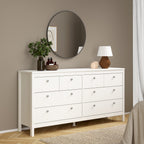 Maria Double Dresser 4+4 Drawers in White