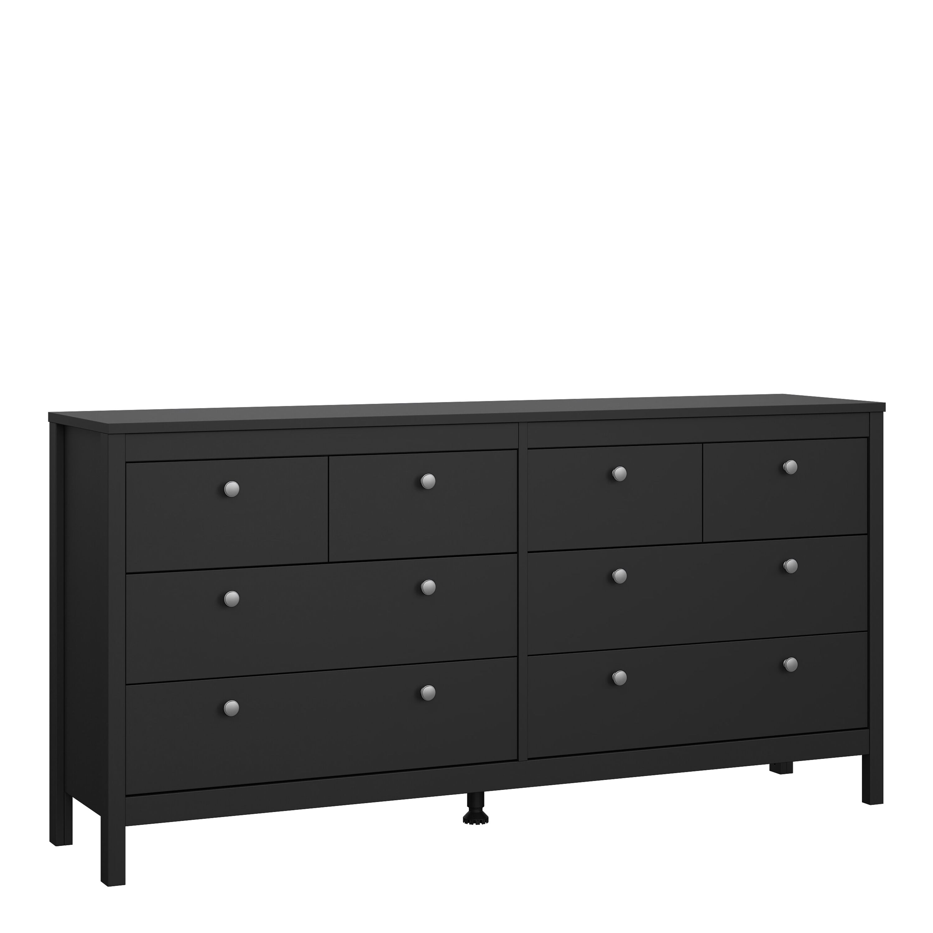 Maria Double Dresser 4+4 Drawers in Matt Black
