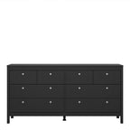 Maria Double Dresser 4+4 Drawers in Matt Black