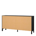 Maria Double Dresser 4+4 Drawers in Matt Black