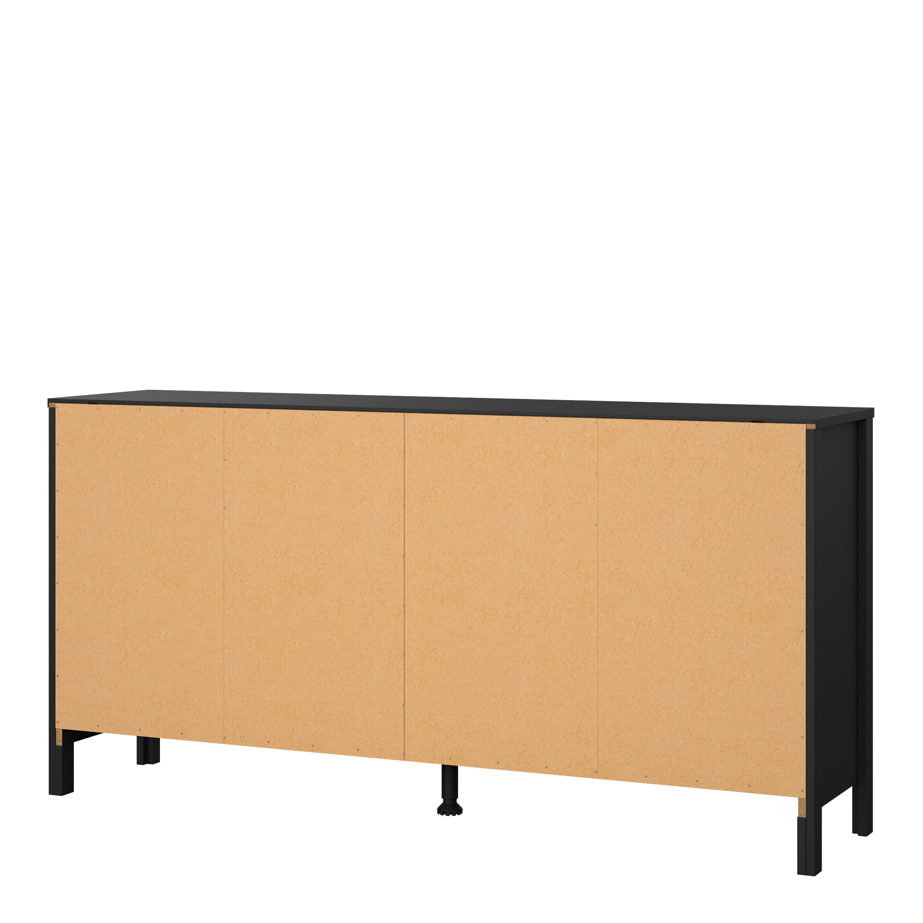 Maria Double Dresser 4+4 Drawers in Matt Black