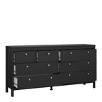 Maria Double Dresser 4+4 Drawers in Matt Black