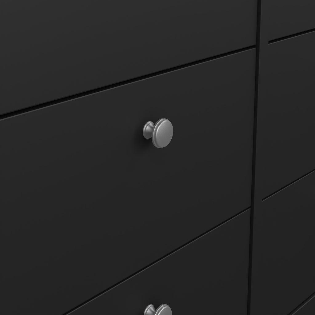 Maria Double Dresser 4+4 Drawers in Matt Black