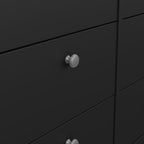 Maria Double Dresser 4+4 Drawers in Matt Black
