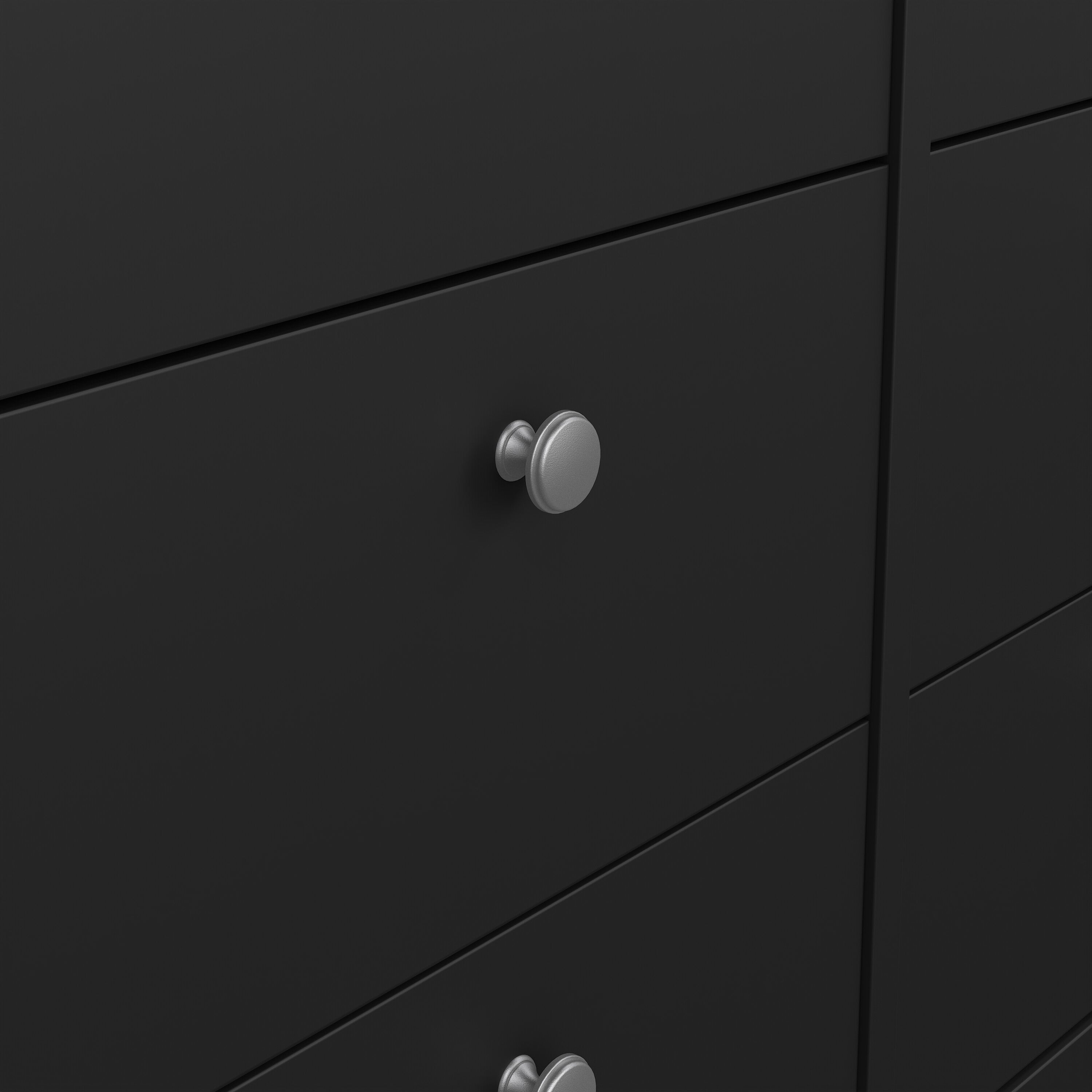 Maria Double Dresser 4+4 Drawers in Matt Black