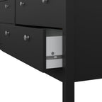 Maria Double Dresser 4+4 Drawers in Matt Black
