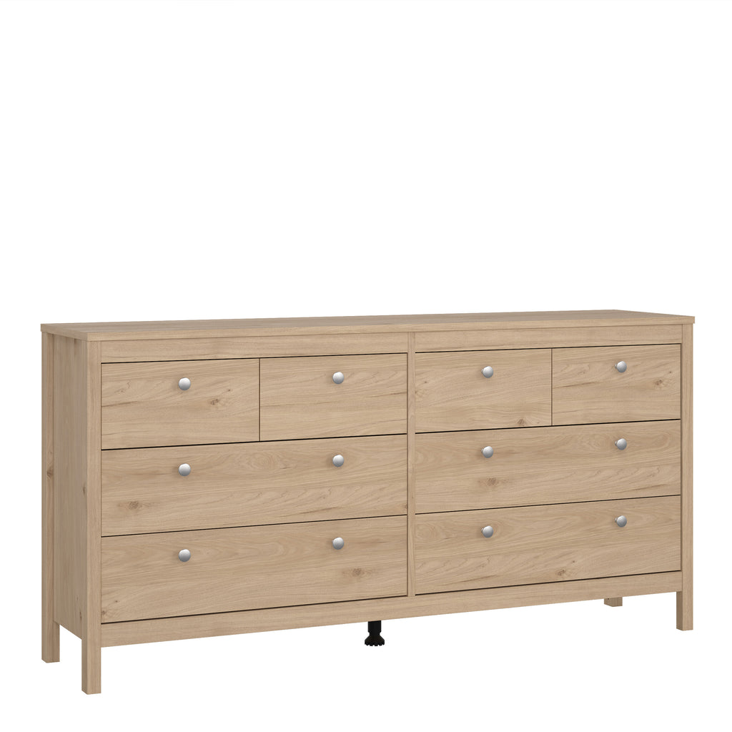 Maria Double Dresser 4+4 Drawers in Jackson Hickory Oak