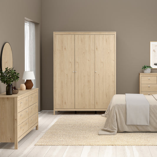 Maria Double Dresser 4+4 Drawers in Jackson Hickory Oak