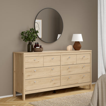 Maria Double Dresser 4+4 Drawers in Jackson Hickory Oak