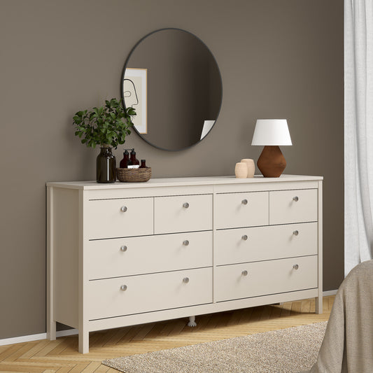 Maria Double Dresser 4+4 Drawers in Cashmere