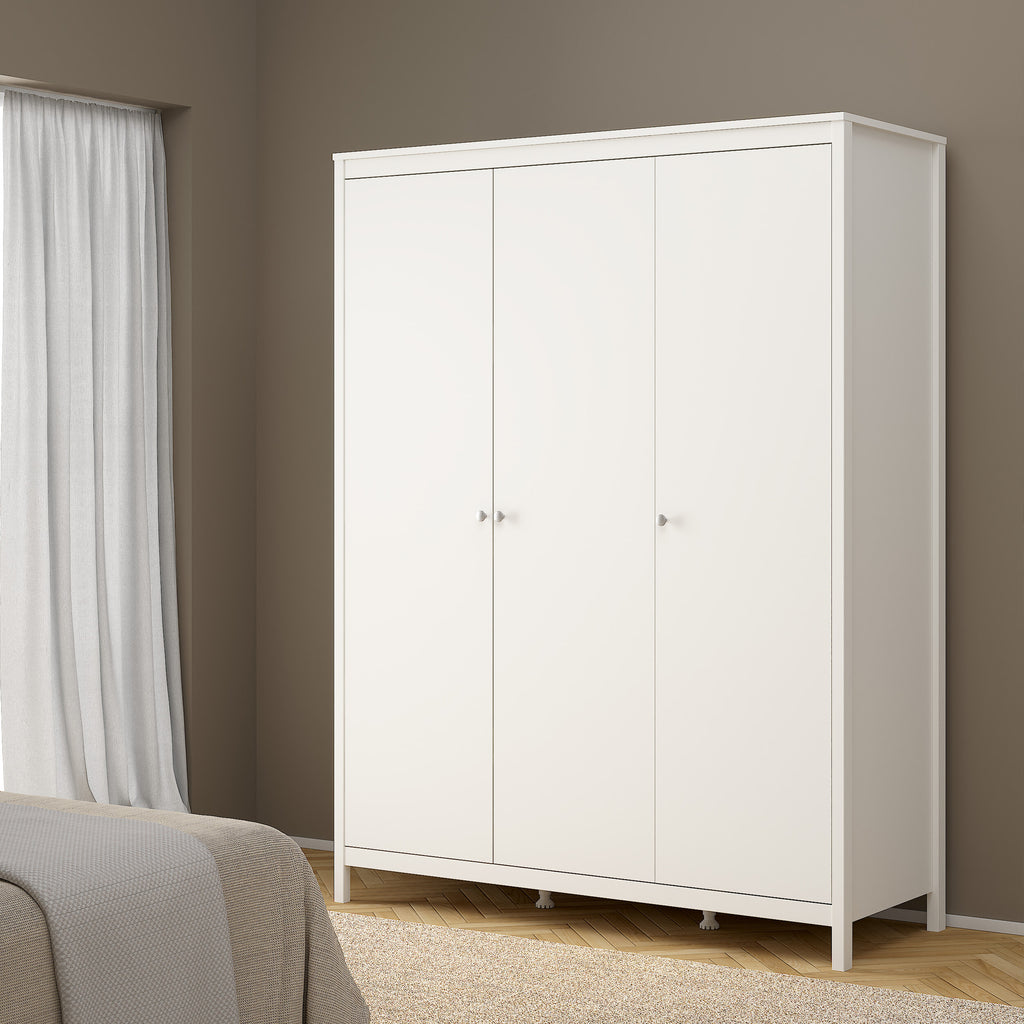 Maria Wardrobe with 3 Doors in White