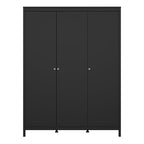 Maria Wardrobe with 3 Doors in Matt Black