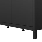 Maria Wardrobe with 3 Doors in Matt Black