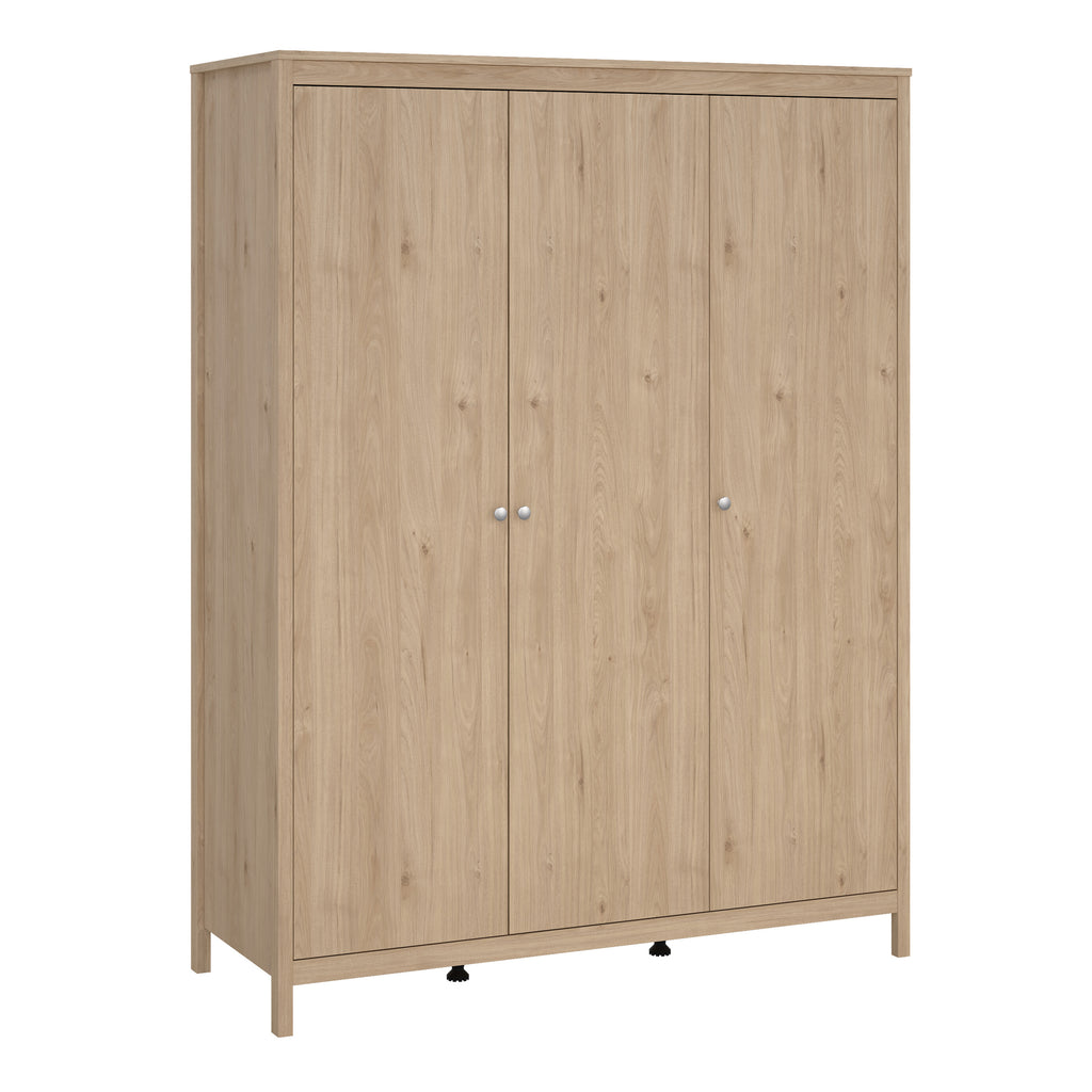 Maria Wardrobe with 3 Doors in Jackson Hickory Oak