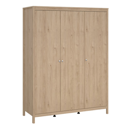 Maria Wardrobe with 3 Doors in Jackson Hickory Oak