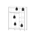 Maria Wardrobe with 3 Doors in Jackson Hickory Oak