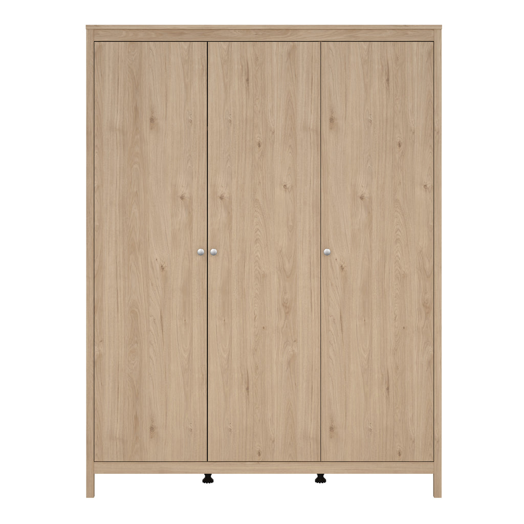 Maria Wardrobe with 3 Doors in Jackson Hickory Oak