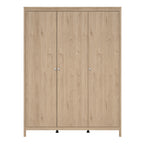 Maria Wardrobe with 3 Doors in Jackson Hickory Oak
