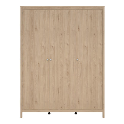 Maria Wardrobe with 3 Doors in Jackson Hickory Oak