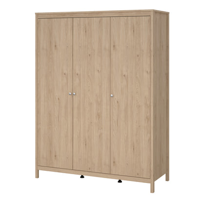 Maria Wardrobe with 3 Doors in Jackson Hickory Oak