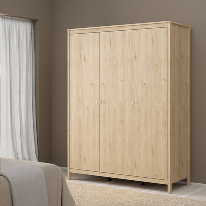Maria Wardrobe with 3 Doors in Jackson Hickory Oak