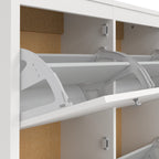 Maria Shoe Cabinet 4 Flip Down Doors in White