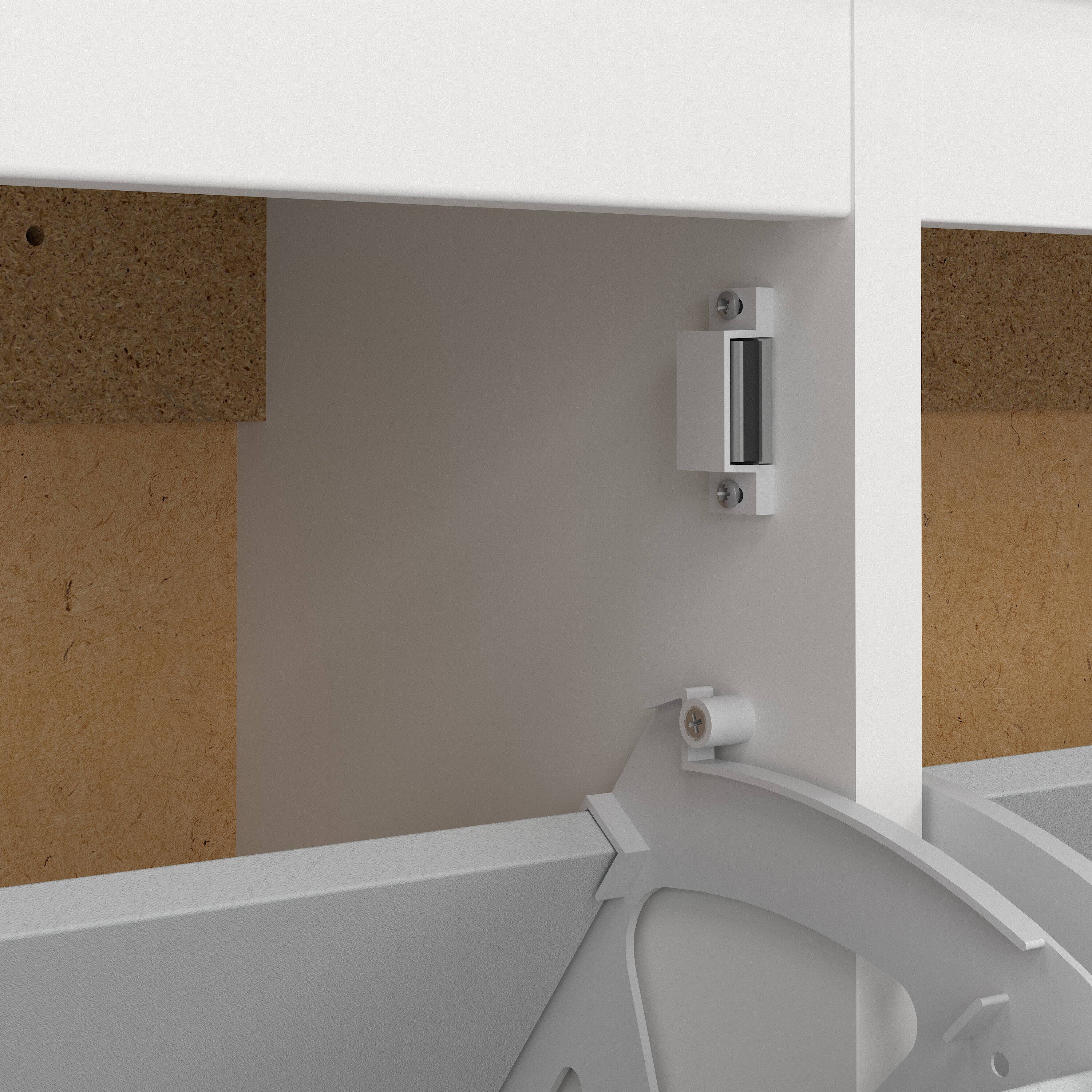 Maria Shoe Cabinet 4 Flip Down Doors in White