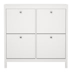 Maria Shoe Cabinet 4 Flip Down Doors in White