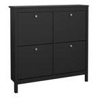 Maria Shoe Cabinet 4 Flip Down Doors in Matt Black