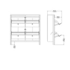 Maria Shoe Cabinet 4 Flip Down Doors in Matt Black
