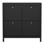 Maria Shoe Cabinet 4 Flip Down Doors in Matt Black