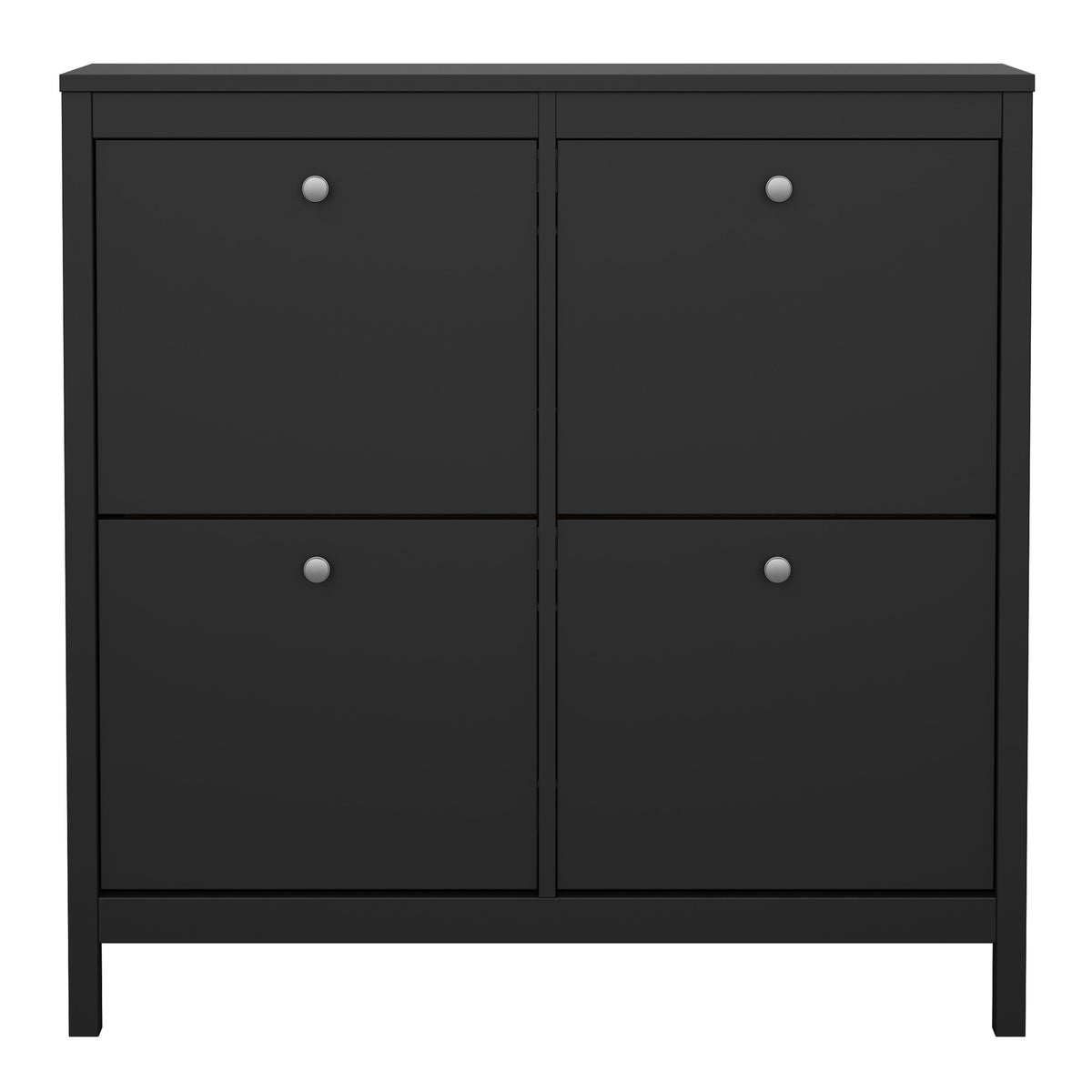Maria Shoe Cabinet 4 Flip Down Doors in Matt Black