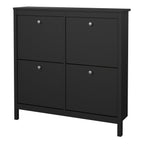 Maria Shoe Cabinet 4 Flip Down Doors in Matt Black