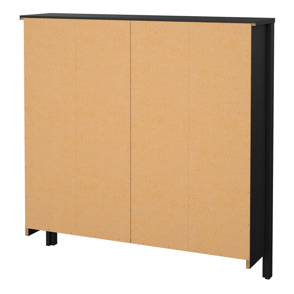 Maria Shoe Cabinet 4 Flip Down Doors in Matt Black