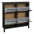 Maria Shoe Cabinet 4 Flip Down Doors in Matt Black