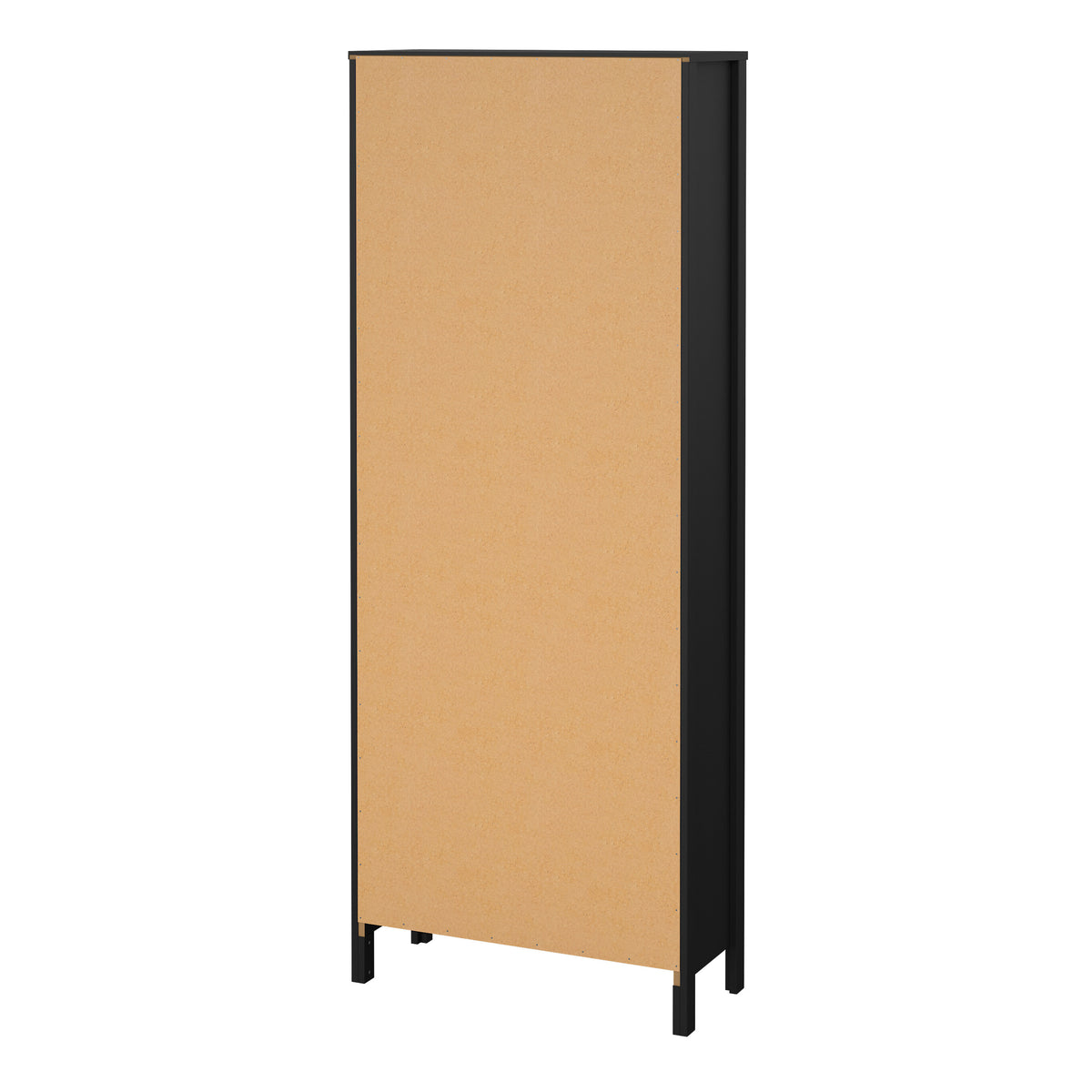 Maria China Cabinet 2 Glass Doors with 3 Drawers in Matt Black