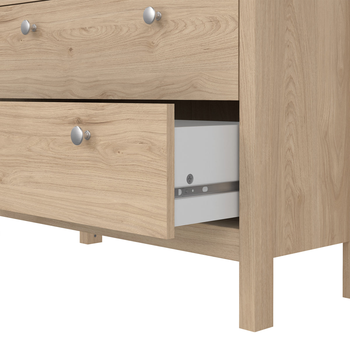 Maria China Cabinet 2 Doors with Glass + 3 Drawers in Jackson Hickory Oak