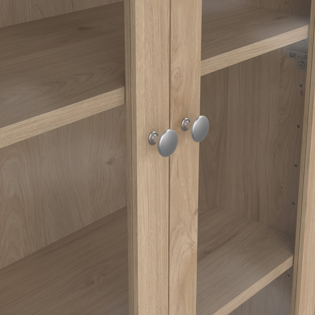 Maria China Cabinet 2 Doors with Glass + 3 Drawers in Jackson Hickory Oak