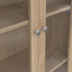 Maria China Cabinet 2 Doors with Glass + 3 Drawers in Jackson Hickory Oak