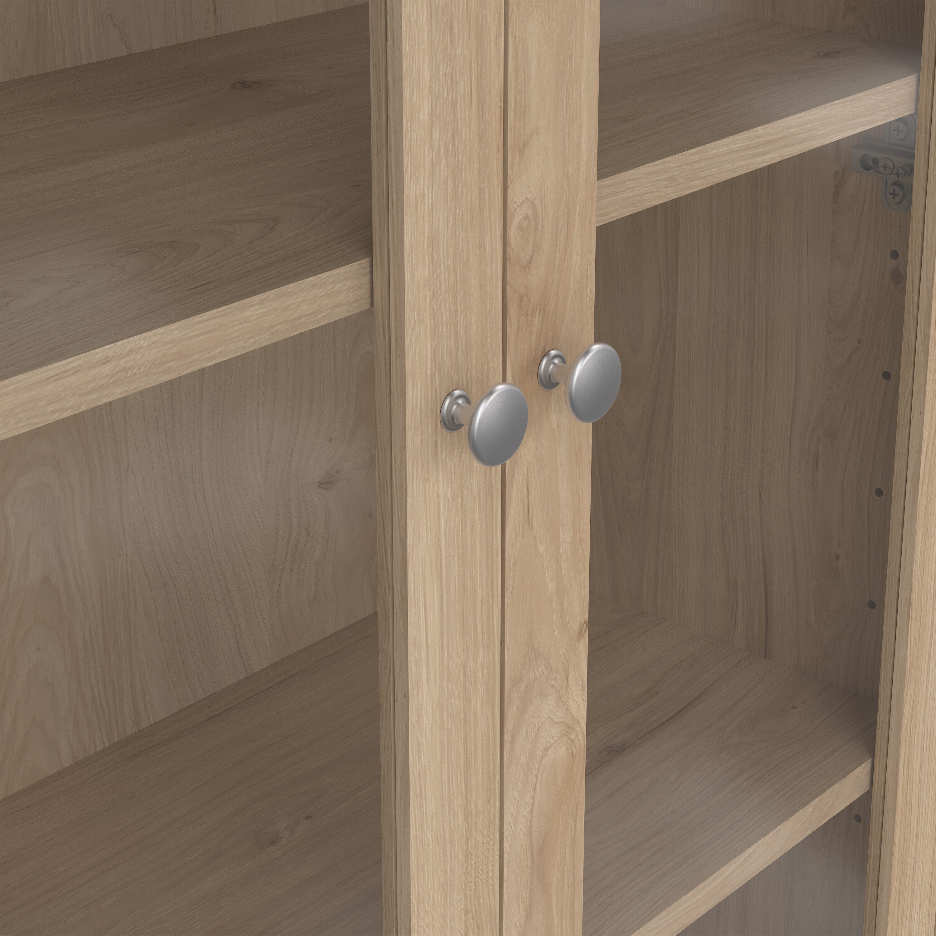 Maria China Cabinet 2 Doors with Glass + 3 Drawers in Jackson Hickory Oak