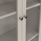 Maria China Cabinet 2 Glass Doors with 3 Drawers in Cashmere