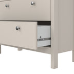 Maria China Cabinet 2 Glass Doors with 3 Drawers in Cashmere